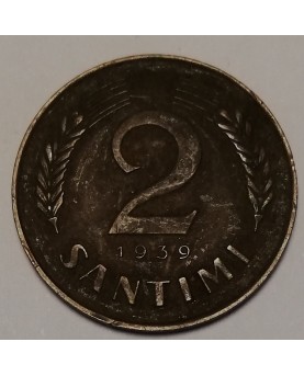 Latvija. 2 santimi, 1939 m.