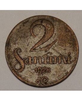 Latvija. 2 santimi, 1928 m.