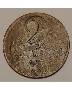 Latvija. 2 santimi, 1926 m.