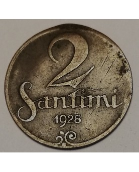 Latvija. 2 santimi, 1928 m.