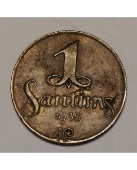 Latvija. 1 santims, 1935 m.