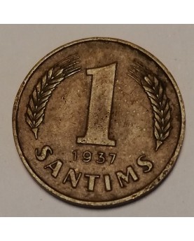 Latvija. 1 santims, 1937 m.