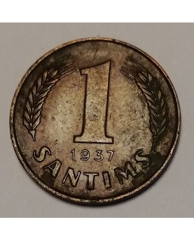 Latvija. 1 santims, 1937 m.