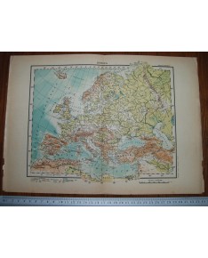 Lietuviškas ikikarinis Europos žemėlapis (34x24 cm), (n083)