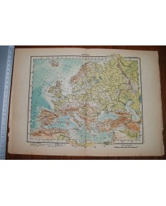 Lietuviškas ikikarinis Europos žemėlapis (34x24 cm), (n083)