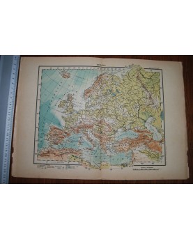 Lietuviškas ikikarinis Europos žemėlapis (34x24 cm), (n083)