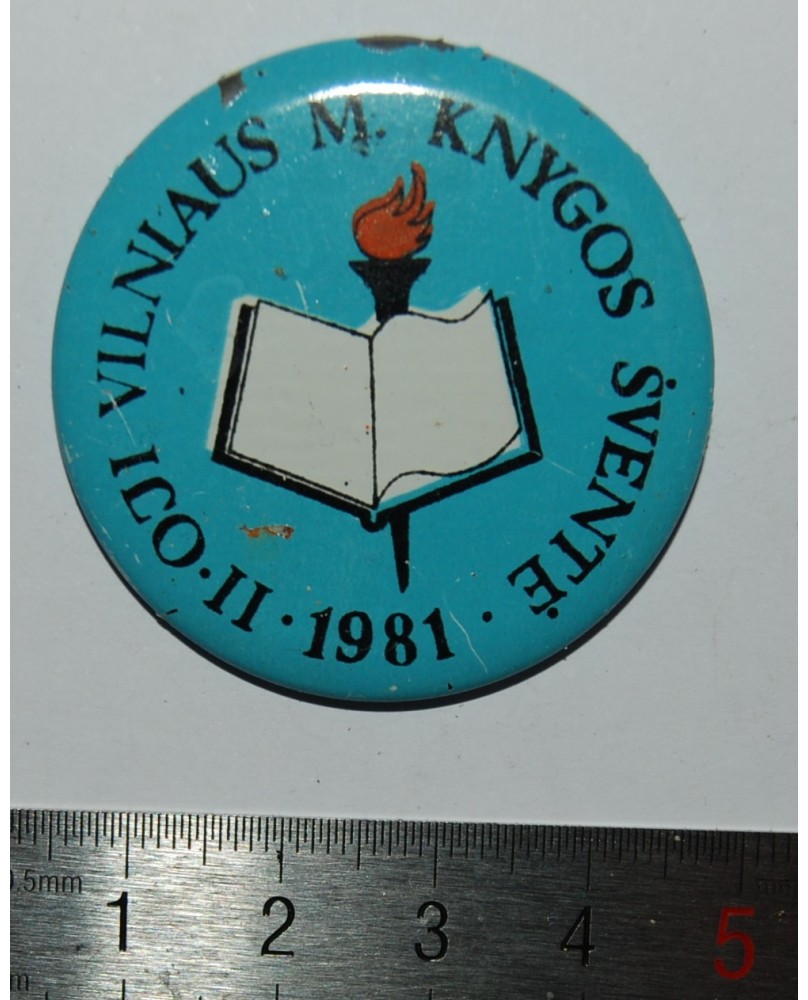 Ženkliukas "II-oji Vilniaus knygos šventė, 1981", (zz134) Ženkliukas "II-oji Vilniaus knygos šventė, 1981", (zz134)