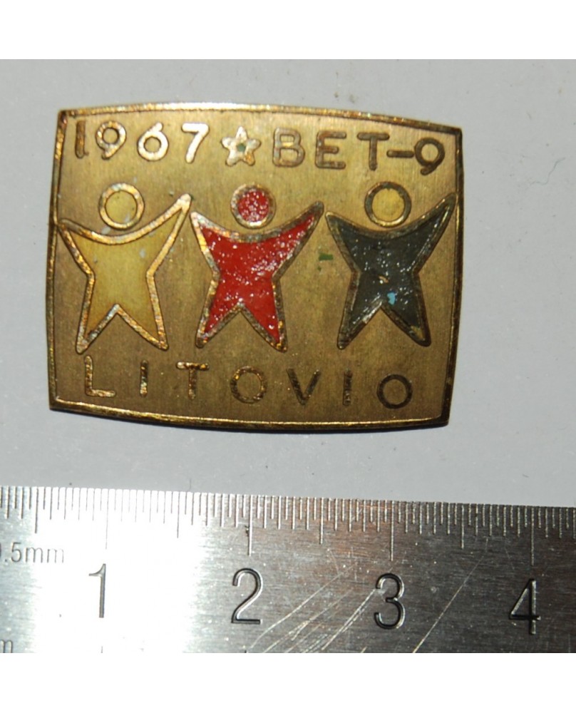 Ženkliukas "Esperantininkų ženklelis. Litovio 1967. BET-9", (zz138) Ženkliukas "Esperantininkų ženklelis. Litovio 1967. BET-9", (zz138)