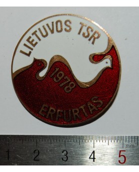 Ženkliukas "Lietuvos TSR - Erfurtas. 1978", (zz075)