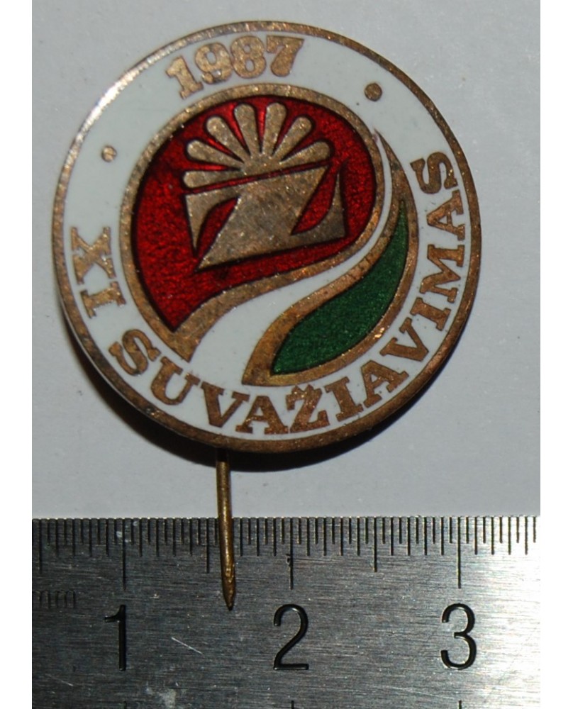 Ženkliukas "Žinijos" draugijos XI suvažiavimas, 1987" (zz151) Ženkliukas "Žinijos" draugijos XI suvažiavimas, 1987" (zz151)