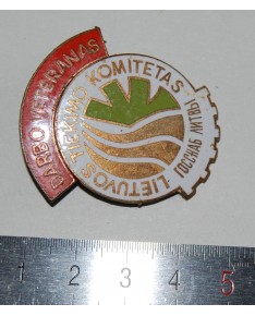 Ženkliukas "Lietuvos tiekimo komitetas. Darbo veteranas. Gossnab Litvy", (zz013)