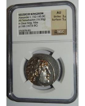 Seleucidų Karalystė. Alexander I, 152-145 BC, AR Tetradrachm (16,50 g)