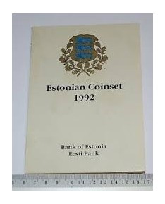 Estija. Apyvartinių monetų rinkinys lankstinuke, 1992 m.