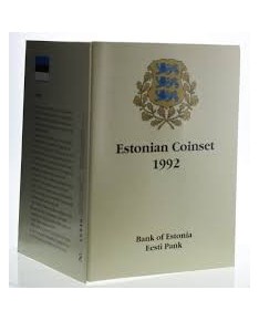 Estija. Apyvartinių monetų rinkinys lankstinuke, 1992 m.