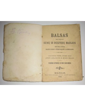 J. Gintyllo, "Balsas"