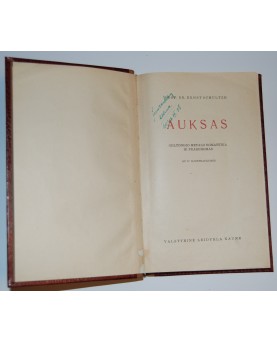 E. Schultze, „Auksas....