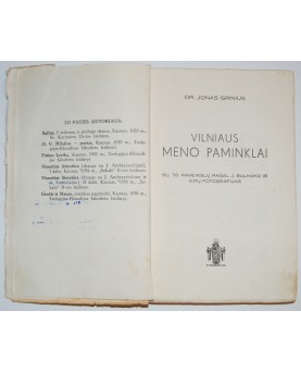 J. Grinius, „Vilniaus meno...